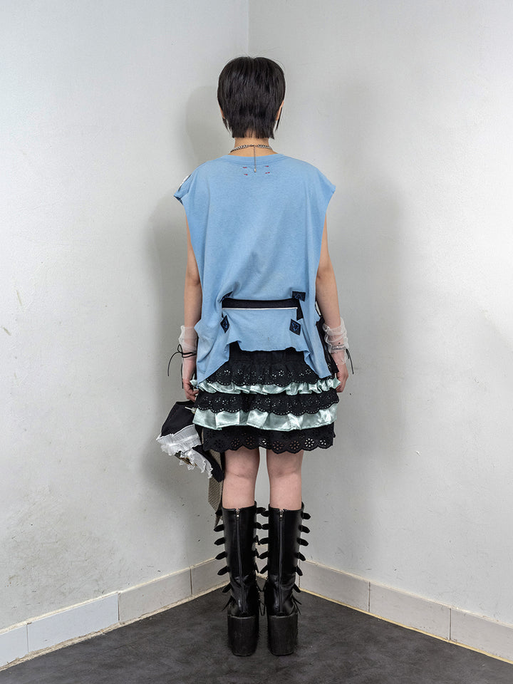 Bonnet Skull Lace-up Dress