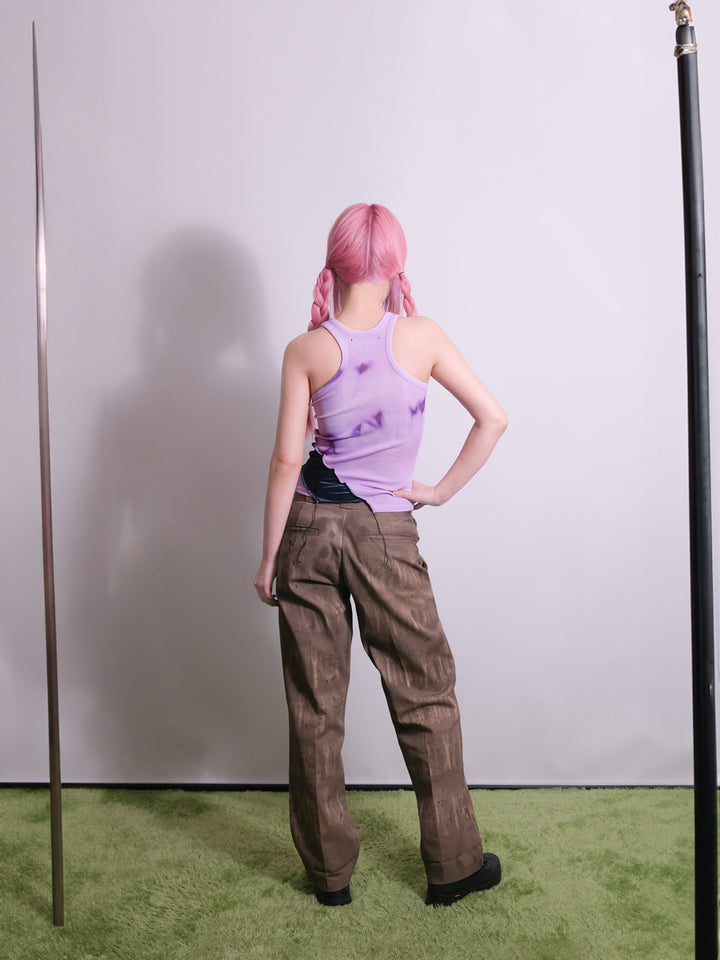 DING Satin Overlay Sleeveless