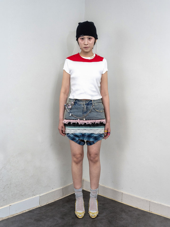 Bubble Puff Mini Skirt (28")