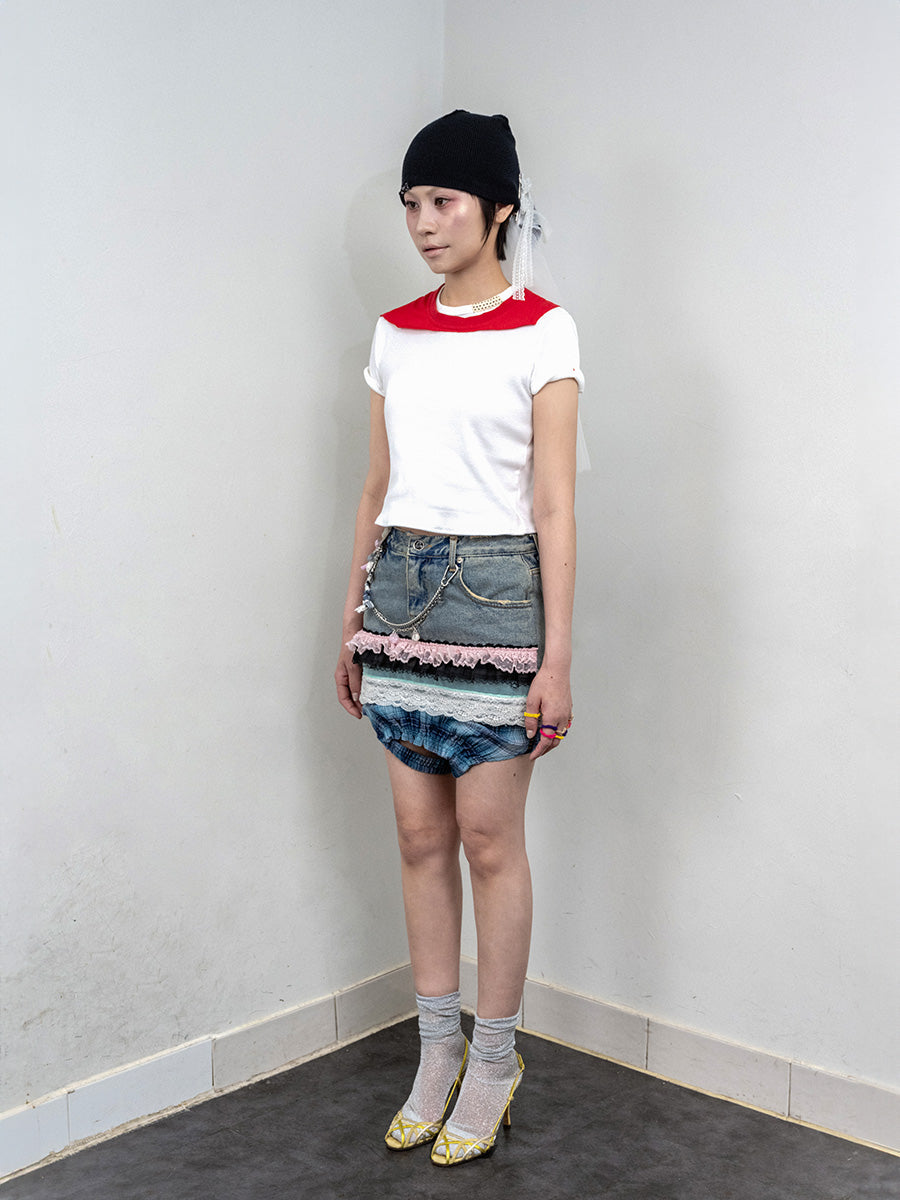 Bubble Puff Mini Skirt (28")