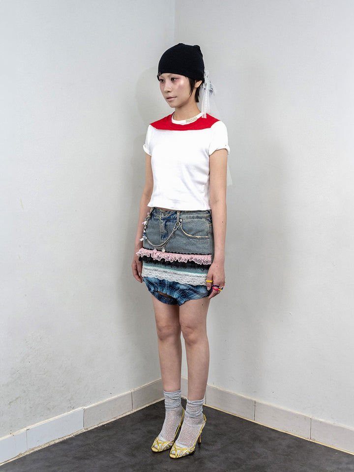 Bubble Puff Mini Skirt (28")