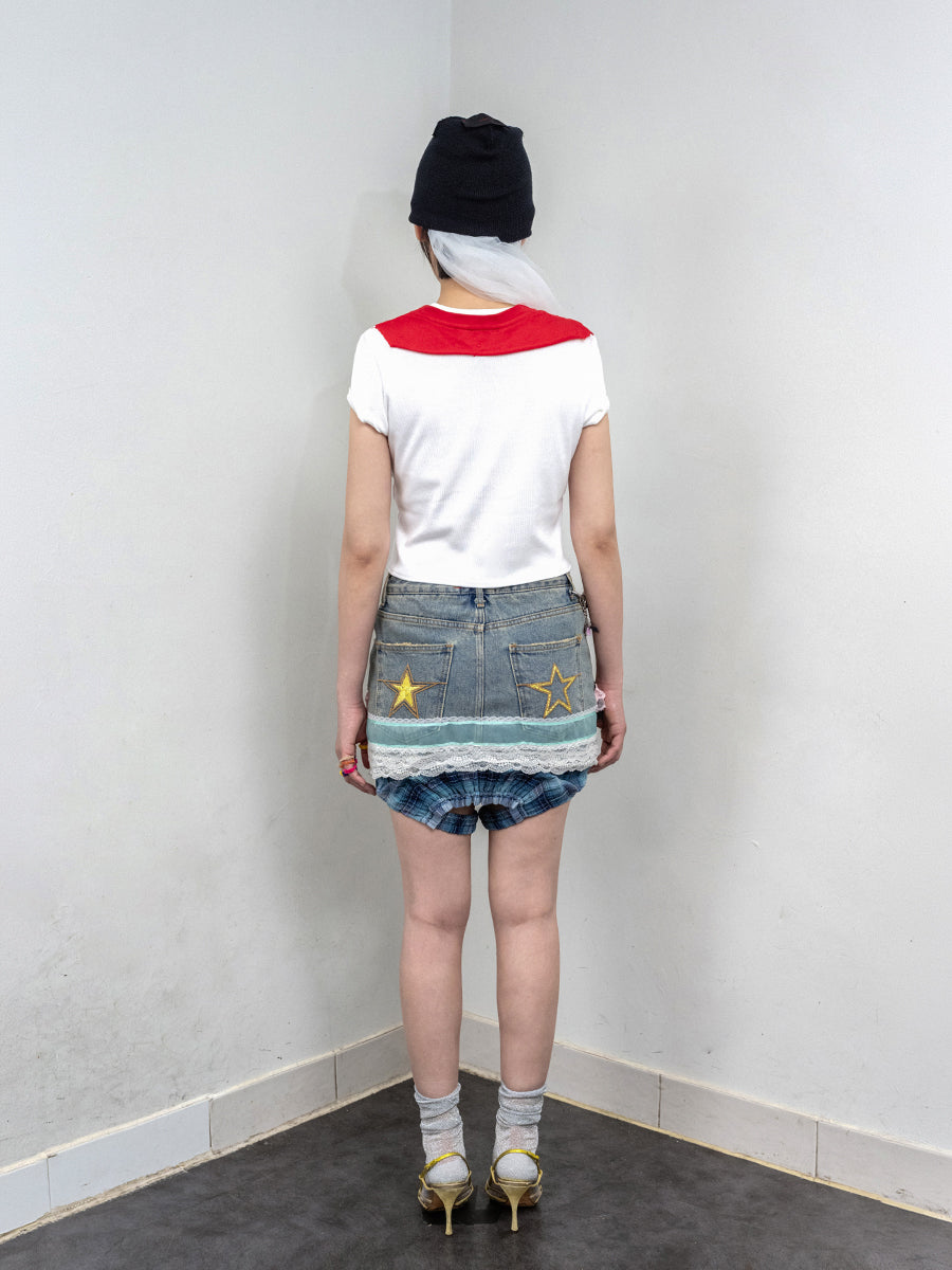 Bubble Puff Mini Skirt (28")