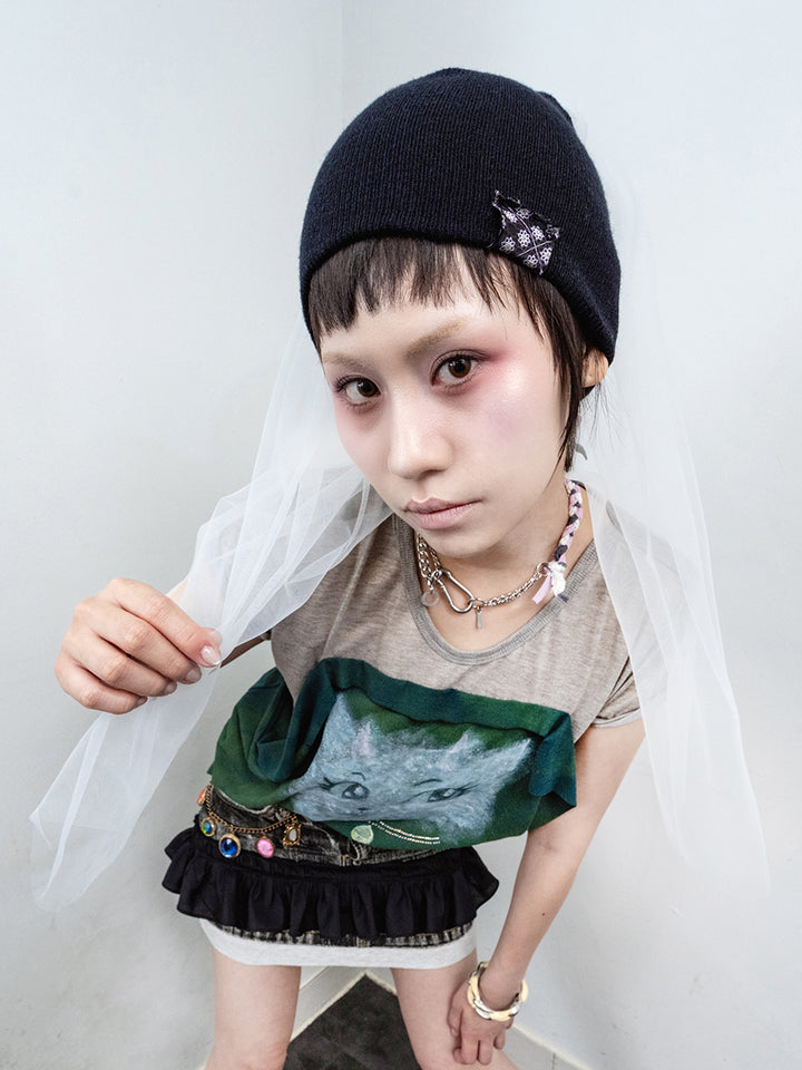 Sheer Veil Beanie