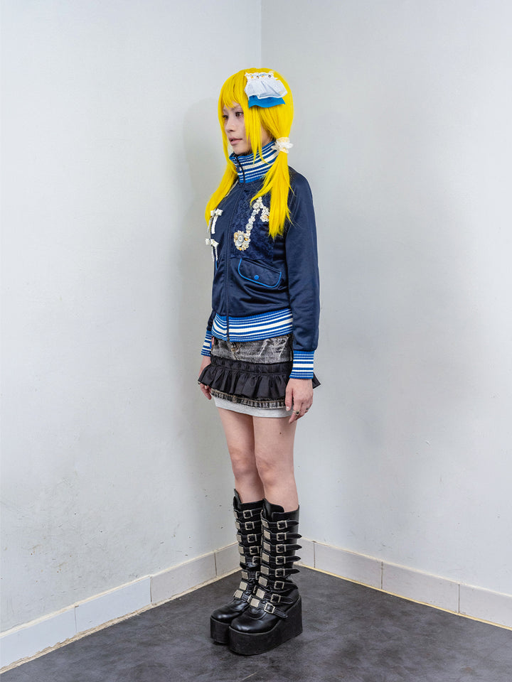 Melody Button Track Jacket