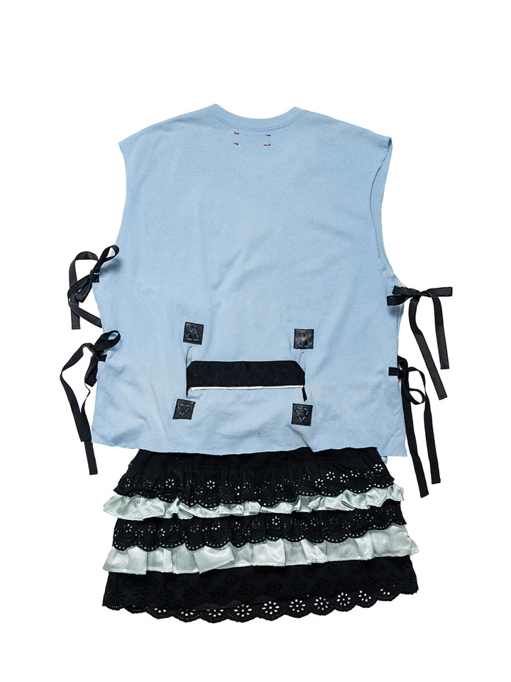 Bonnet Skull Lace-up Dress