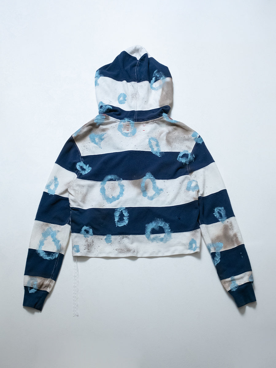 MUU Half-Placket Cropped Hoodie