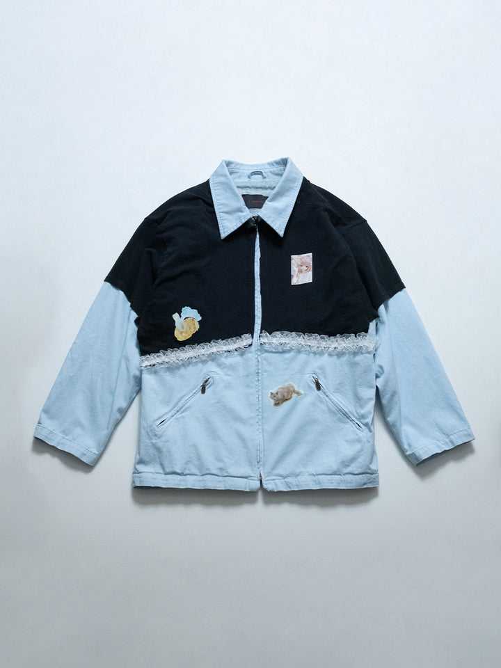 KWI Lace Trim Work Jacket
