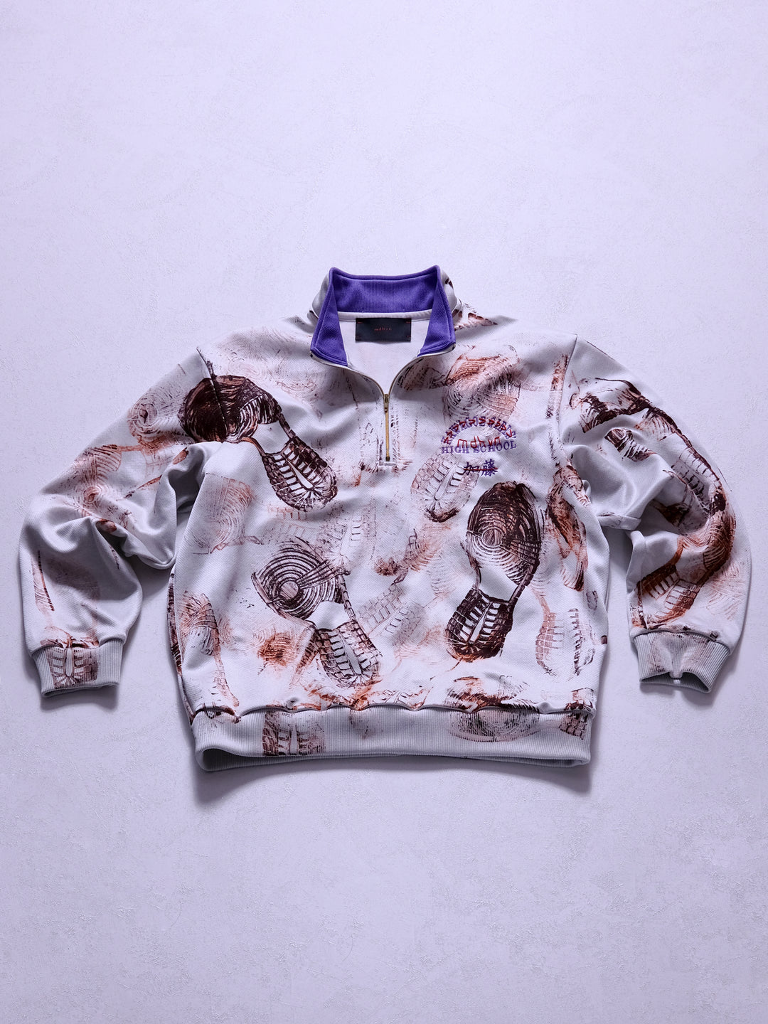BEEP Footprint Half Zip Sweatshirt