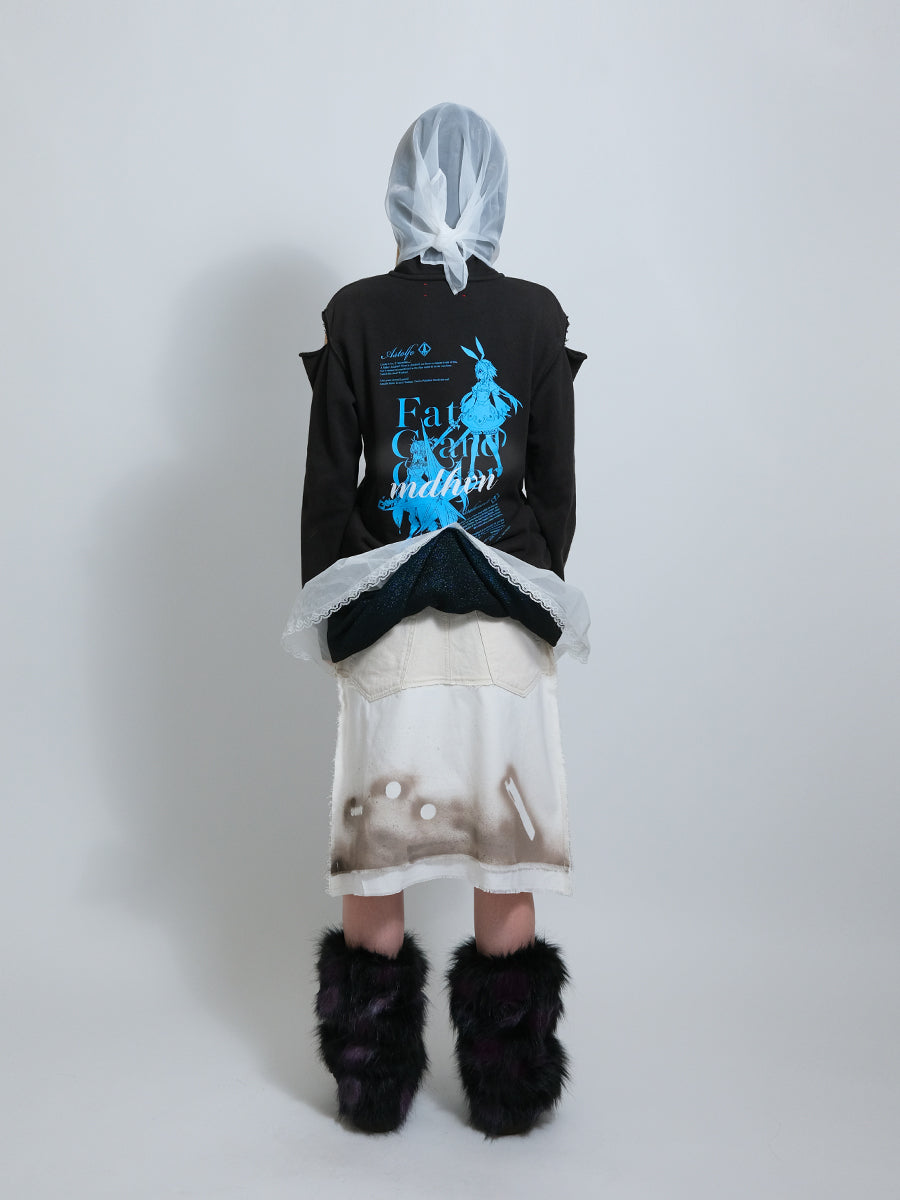 LOLO Cut Off Zip-up Jacket