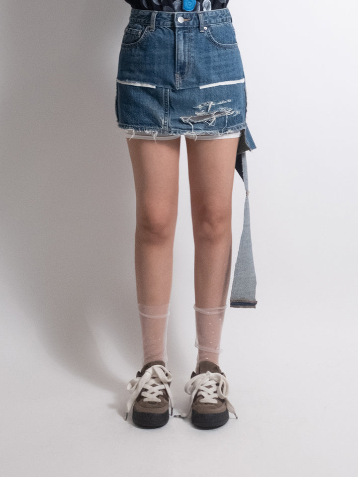 BLURP Denim Miniskirt (27")