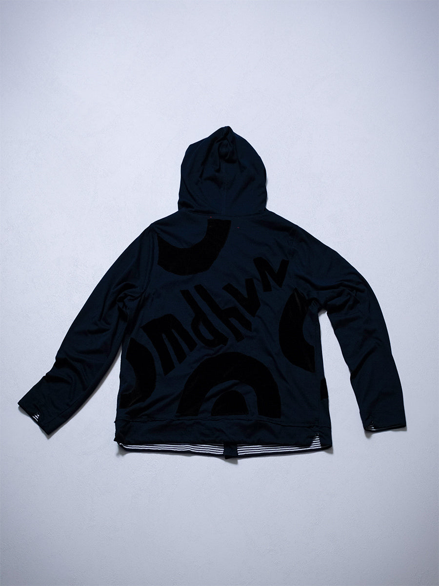 YUM Patch-work Hooded Cardigan