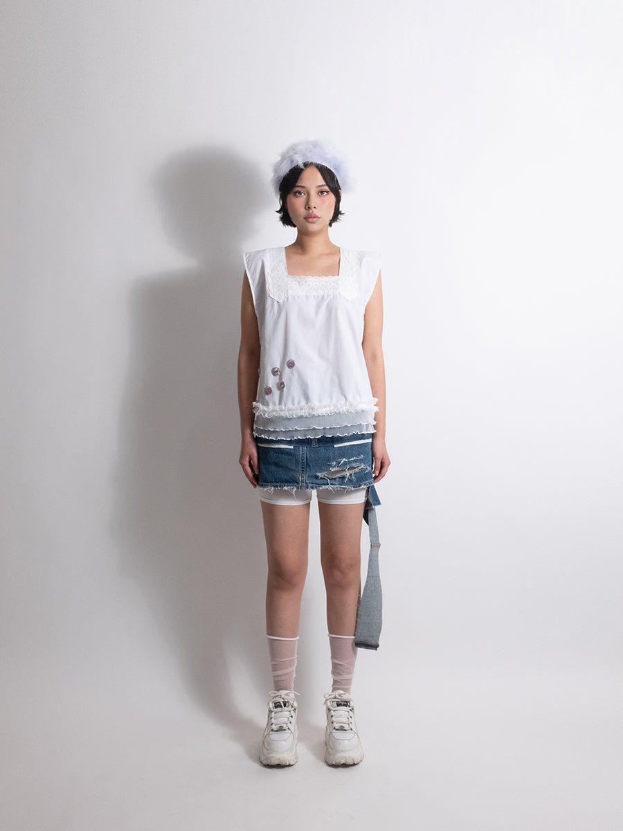 BLURP Denim Miniskirt (27")