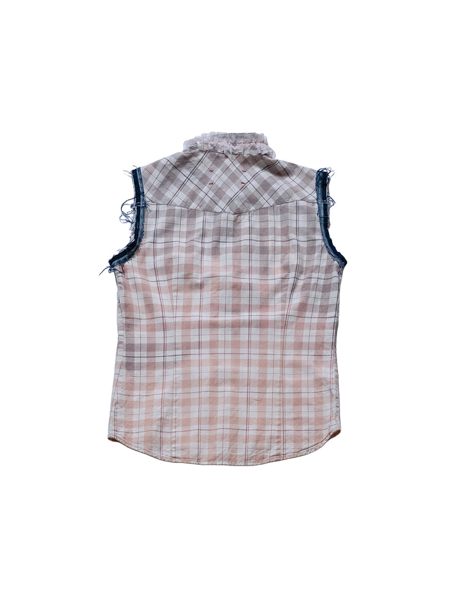 Sleeveless Check Shirt