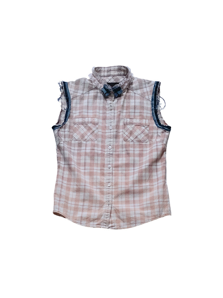 Sleeveless Check Shirt